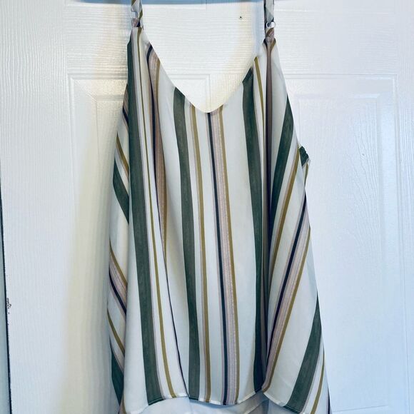 Torrid Sophie Chiffon Double Layer Swing Cami Size 3 3X 22/24 Stripes - Picture 8 of 12